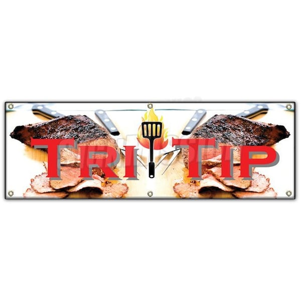 TRI TIP BANNER SIGN butcher custom cuts meat usda steaks roasts chops